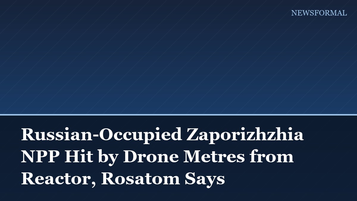 Russian-Occupied Zaporizhzhia NPP Hit by Drone Metres from Reactor, Rosatom Says