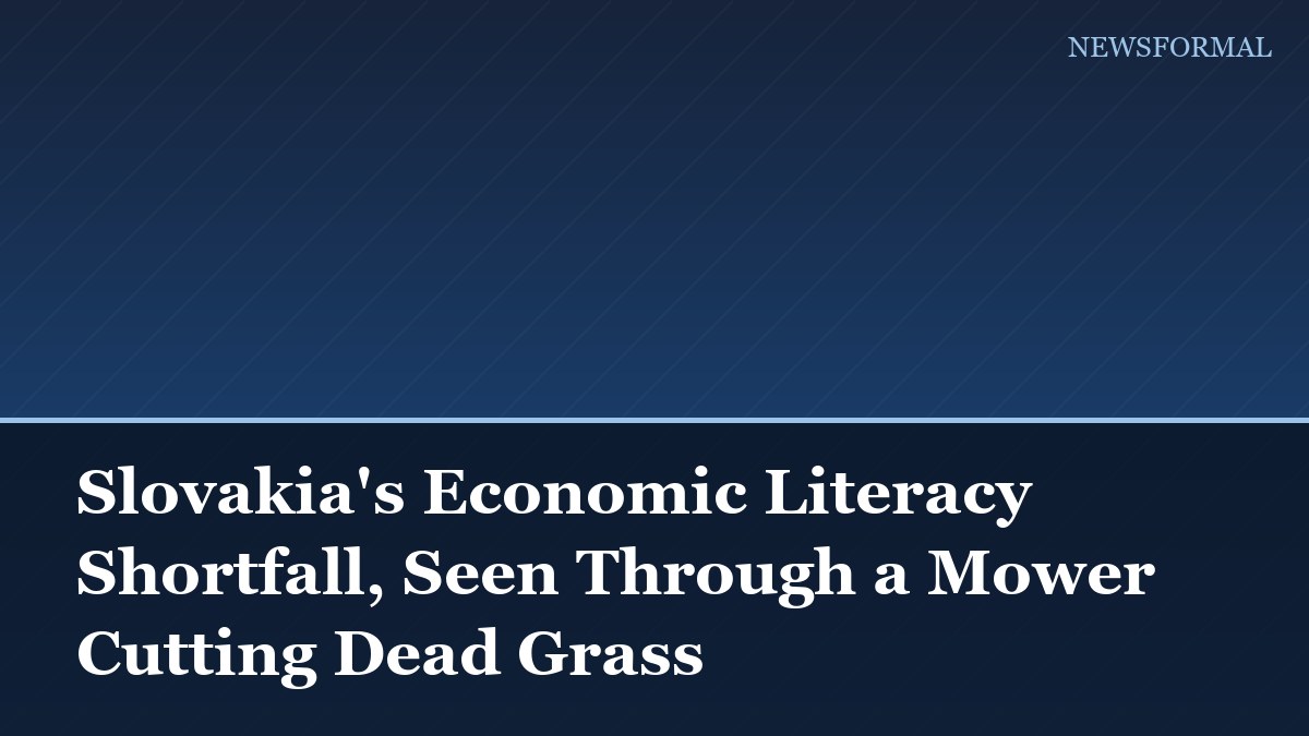 Slovakia's Economic Literacy Shortfall, Seen Through a Mower Cutting Dead Grass