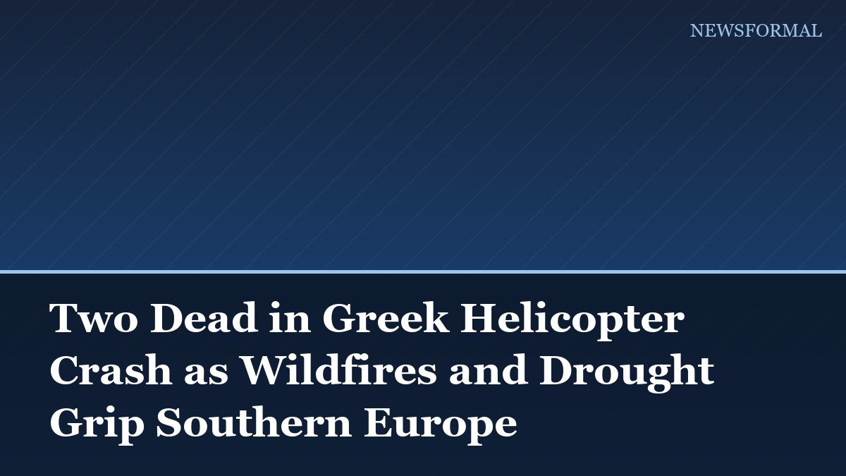 Two Dead in Greek Helicopter Crash as Wildfires and Drought Grip Southern Europe