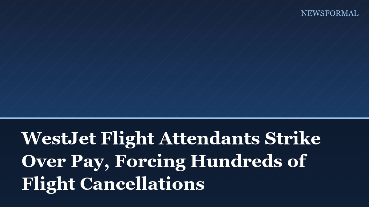WestJet Flight Attendants Strike Over Pay, Forcing Hundreds of Flight Cancellations