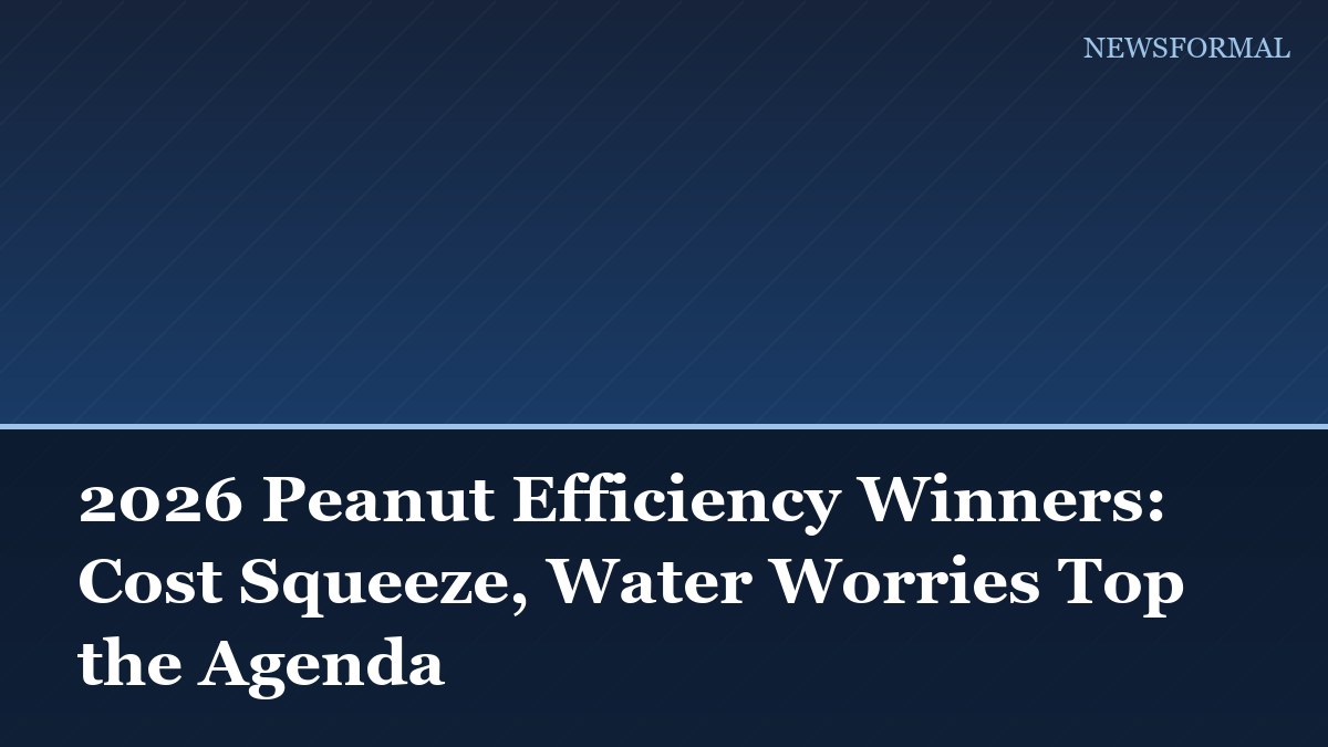 2026 Peanut Efficiency Winners: Cost Squeeze, Water Worries Top the Agenda