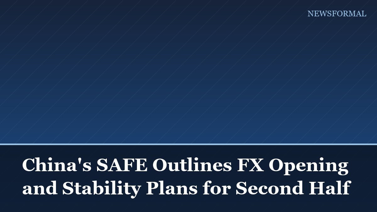 China's SAFE Outlines FX Opening and Stability Plans for Second Half