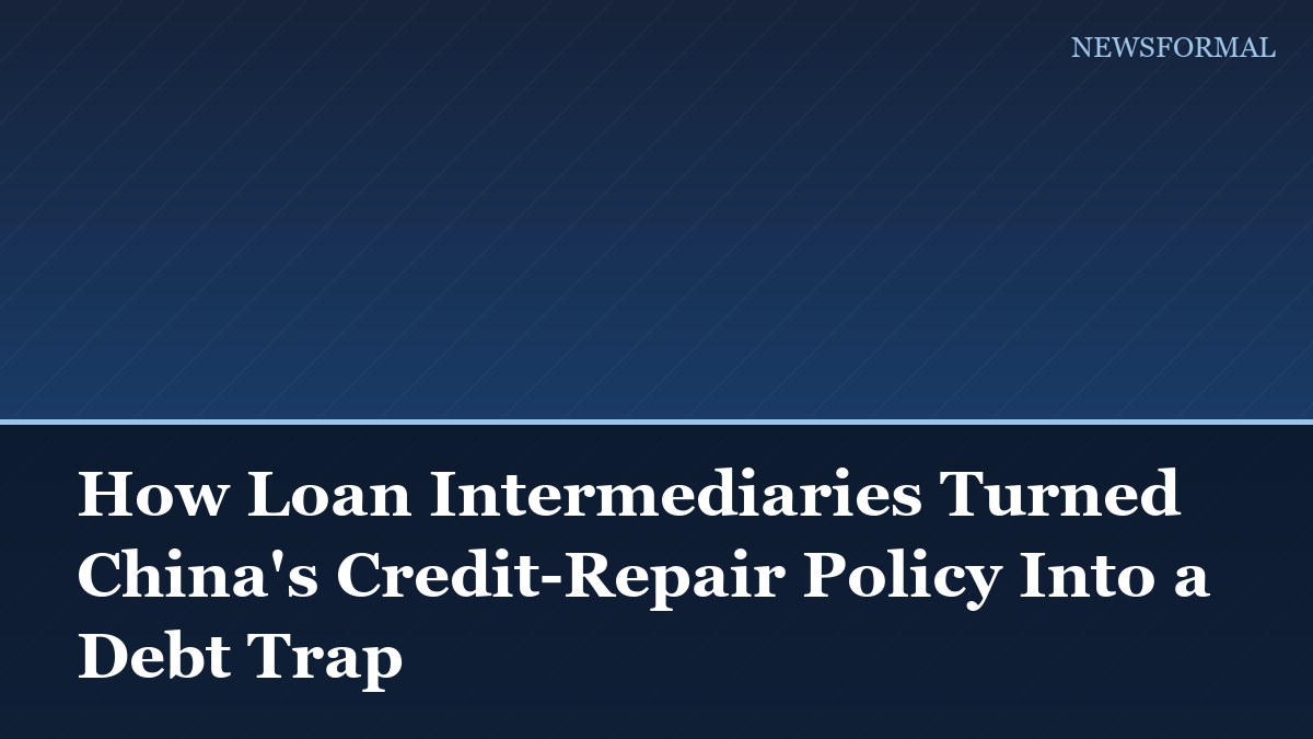How Loan Intermediaries Turned China's Credit-Repair Policy Into a Debt Trap