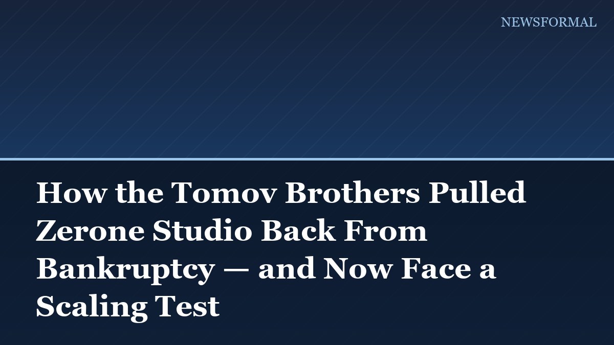 How the Tomov Brothers Pulled Zerone Studio Back From Bankruptcy — and Now Face a Scaling Test