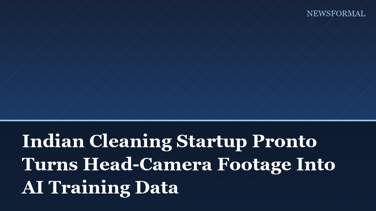 Indian Cleaning Startup Pronto Turns Head-Camera Footage Into AI Training Data