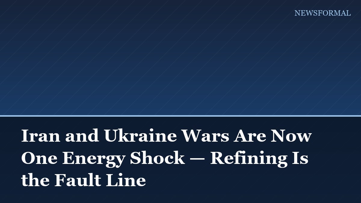 Iran and Ukraine Wars Are Now One Energy Shock — Refining Is the Fault Line
