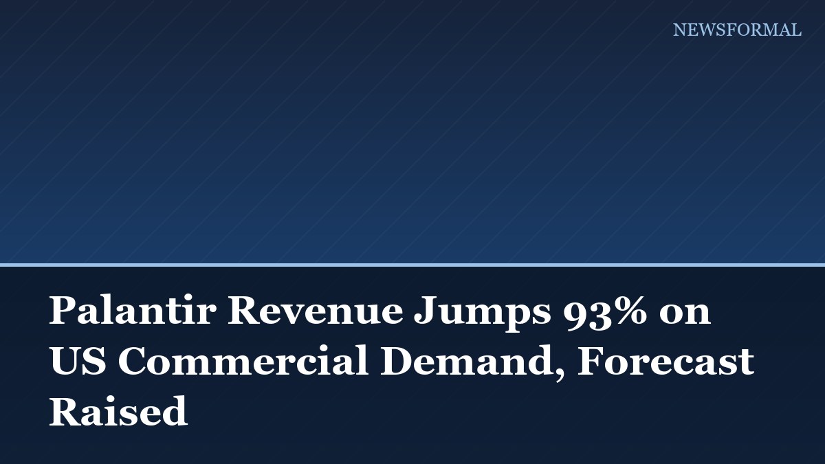 Palantir Revenue Jumps 93% on US Commercial Demand, Forecast Raised