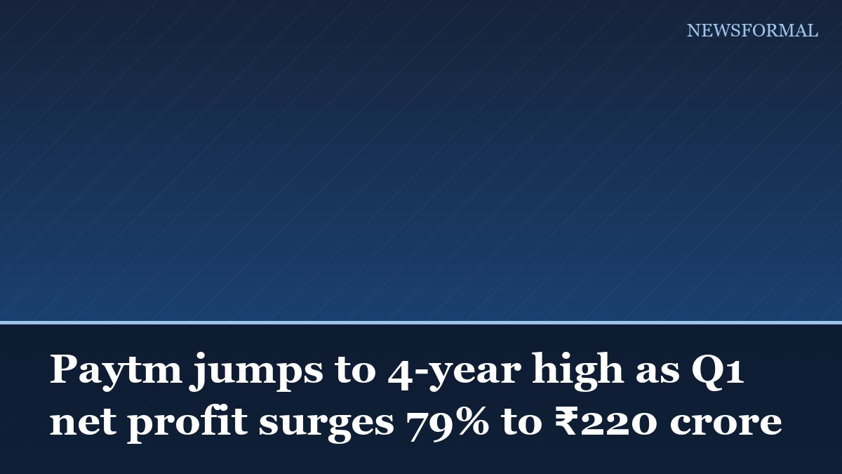 Paytm jumps to 4-year high as Q1 net profit surges 79% to ₹220 crore