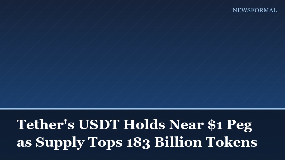 Tether's USDT Holds Near $1 Peg as Supply Tops 183 Billion Tokens