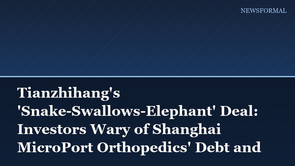 Tianzhihang's 'Snake-Swallows-Elephant' Deal: Investors Wary of Shanghai MicroPort Orthopedics' Debt and Losses