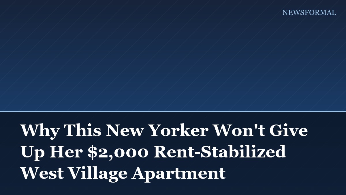 Why This New Yorker Won't Give Up Her $2,000 Rent-Stabilized West Village Apartment
