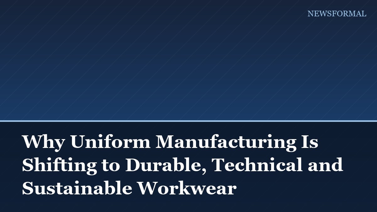 Why Uniform Manufacturing Is Shifting to Durable, Technical and Sustainable Workwear