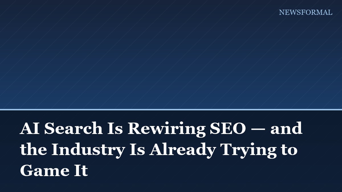 AI Search Is Rewiring SEO — and the Industry Is Already Trying to Game It