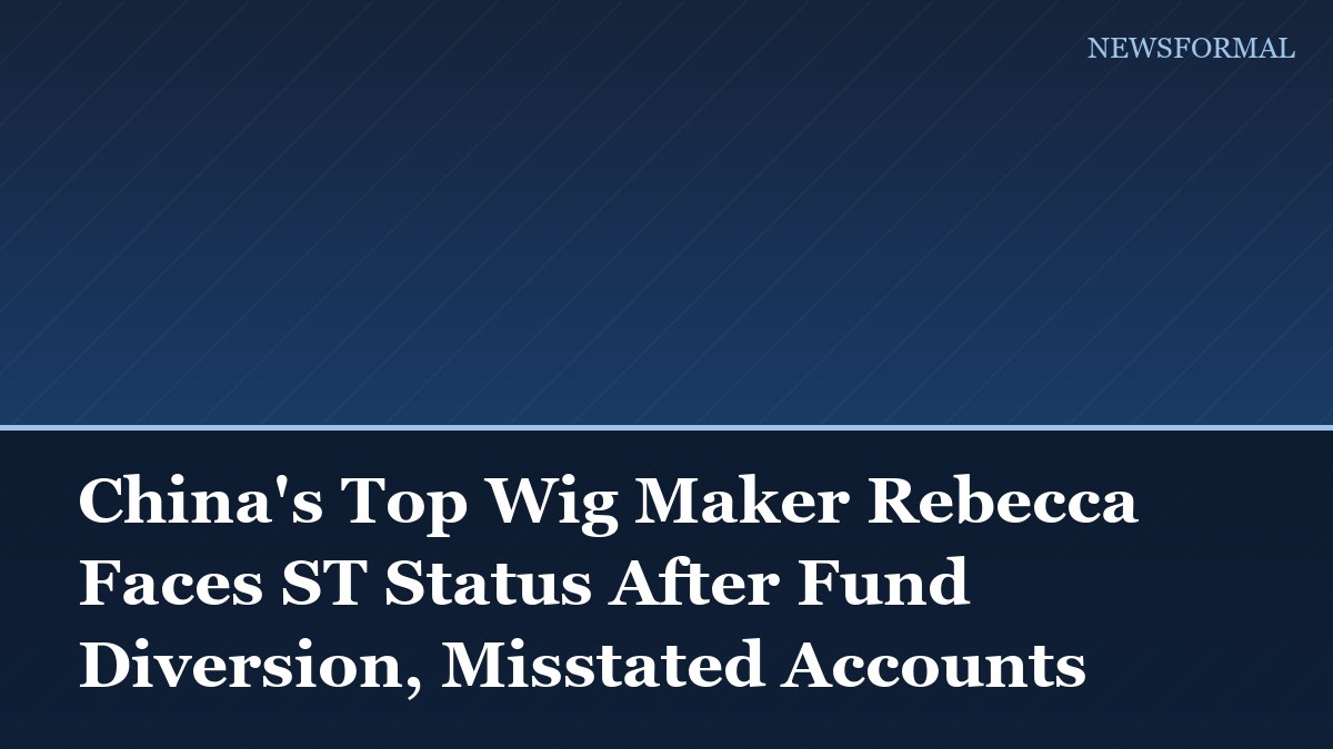 China's Top Wig Maker Rebecca Faces ST Status After Fund Diversion, Misstated Accounts
