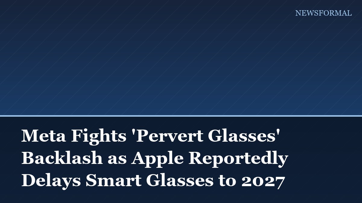 Meta Fights 'Pervert Glasses' Backlash as Apple Reportedly Delays Smart Glasses to 2027