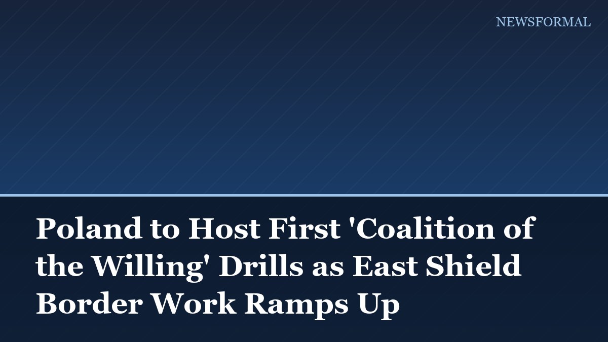 Poland to Host First 'Coalition of the Willing' Drills as East Shield Border Work Ramps Up