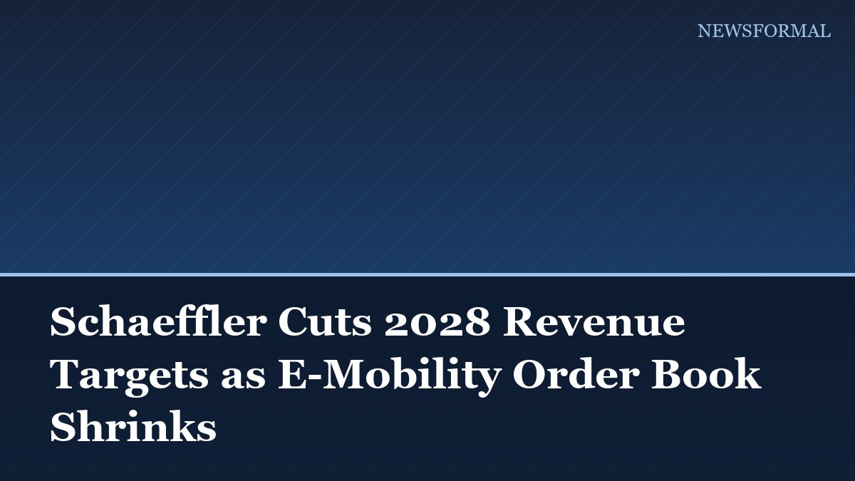 Schaeffler Cuts 2028 Revenue Targets as E-Mobility Order Book Shrinks