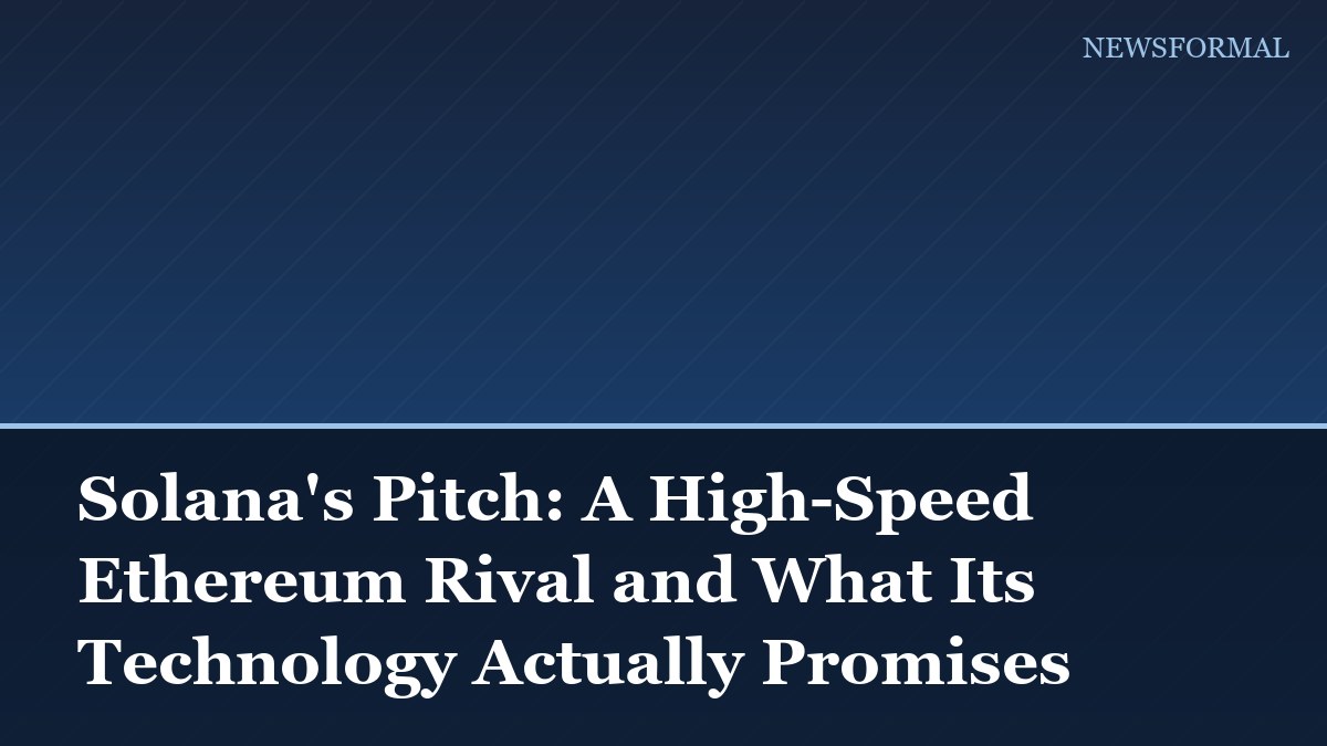 Solana's Pitch: A High-Speed Ethereum Rival and What Its Technology Actually Promises