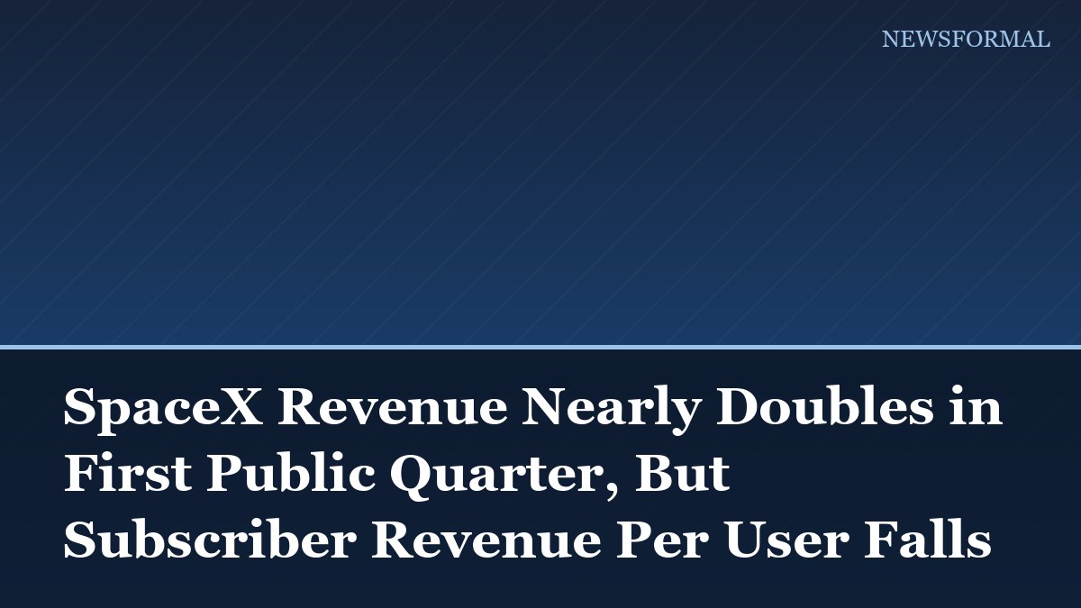 SpaceX Revenue Nearly Doubles in First Public Quarter, But Subscriber Revenue Per User Falls