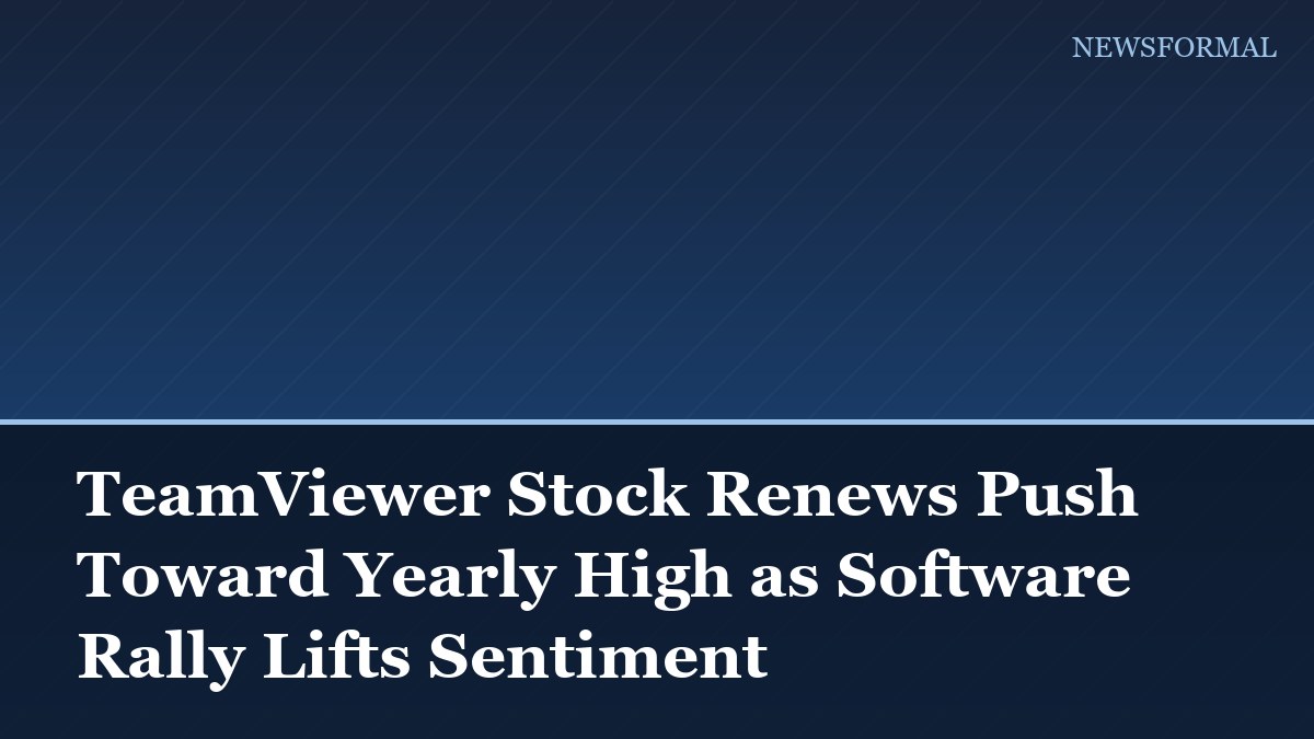 TeamViewer Stock Renews Push Toward Yearly High as Software Rally Lifts Sentiment