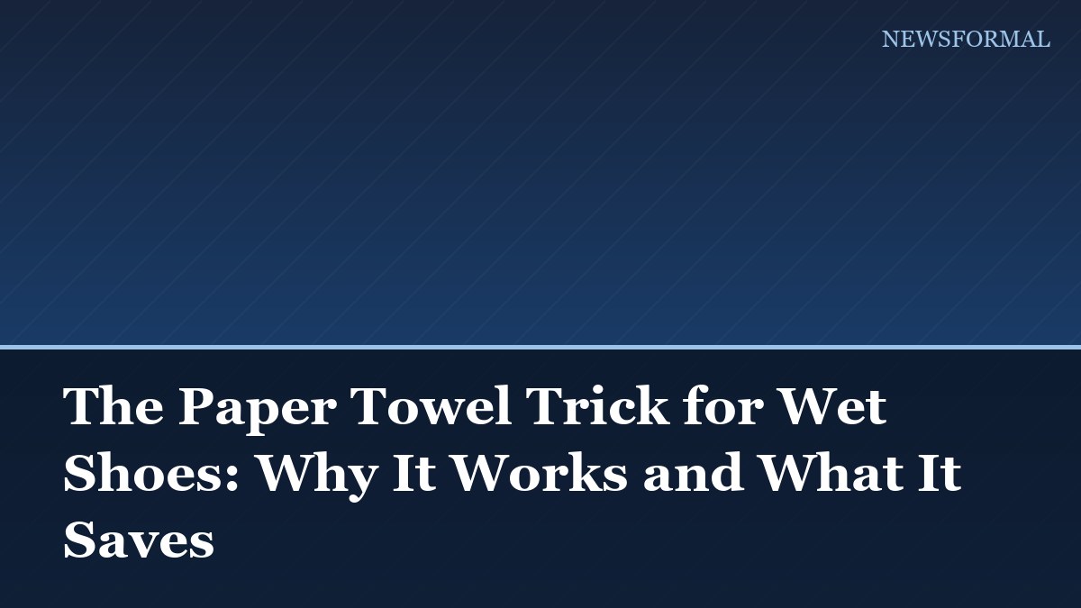 The Paper Towel Trick for Wet Shoes: Why It Works and What It Saves