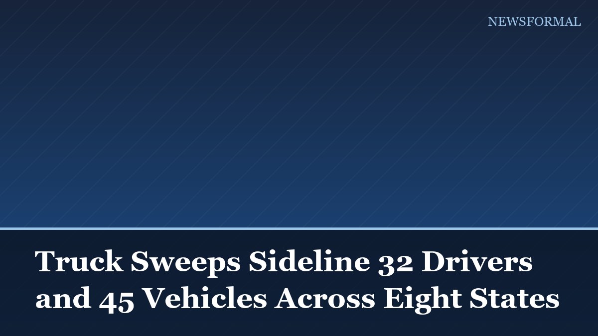 Truck Sweeps Sideline 32 Drivers and 45 Vehicles Across Eight States