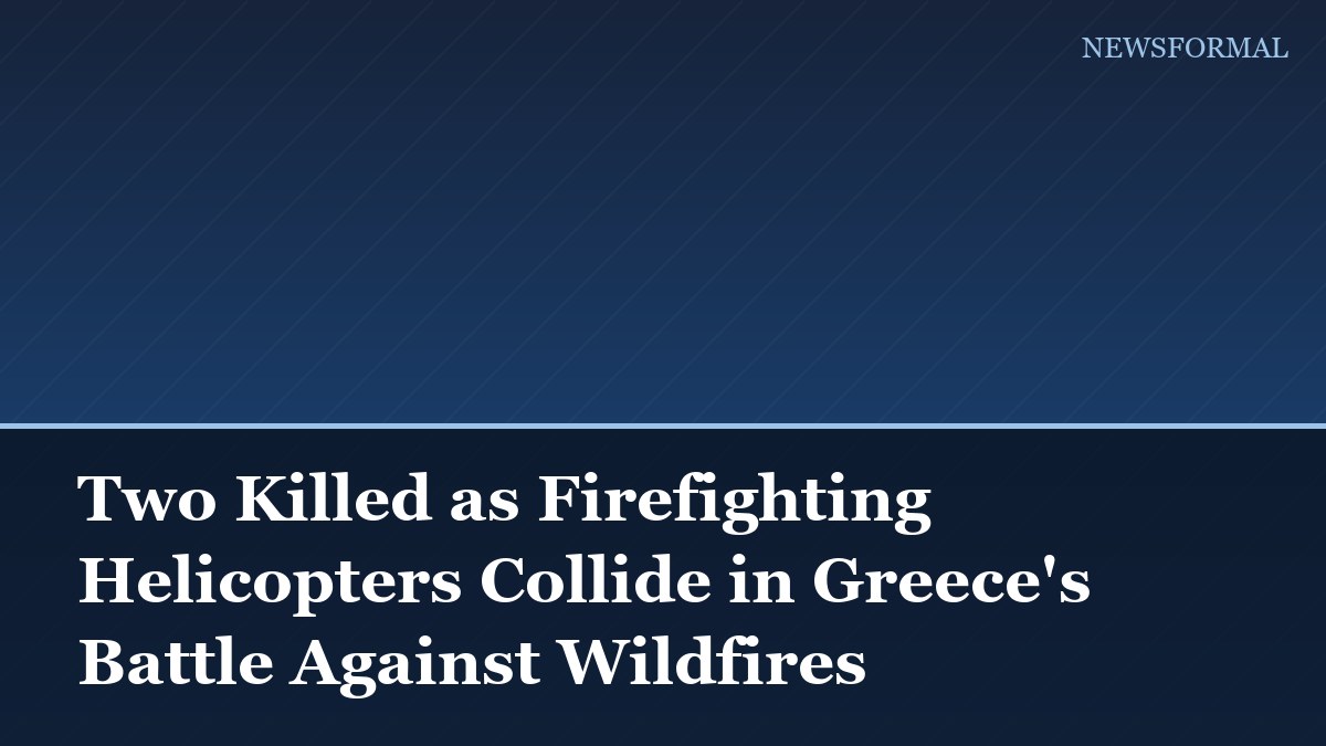 Two Killed as Firefighting Helicopters Collide in Greece's Battle Against Wildfires