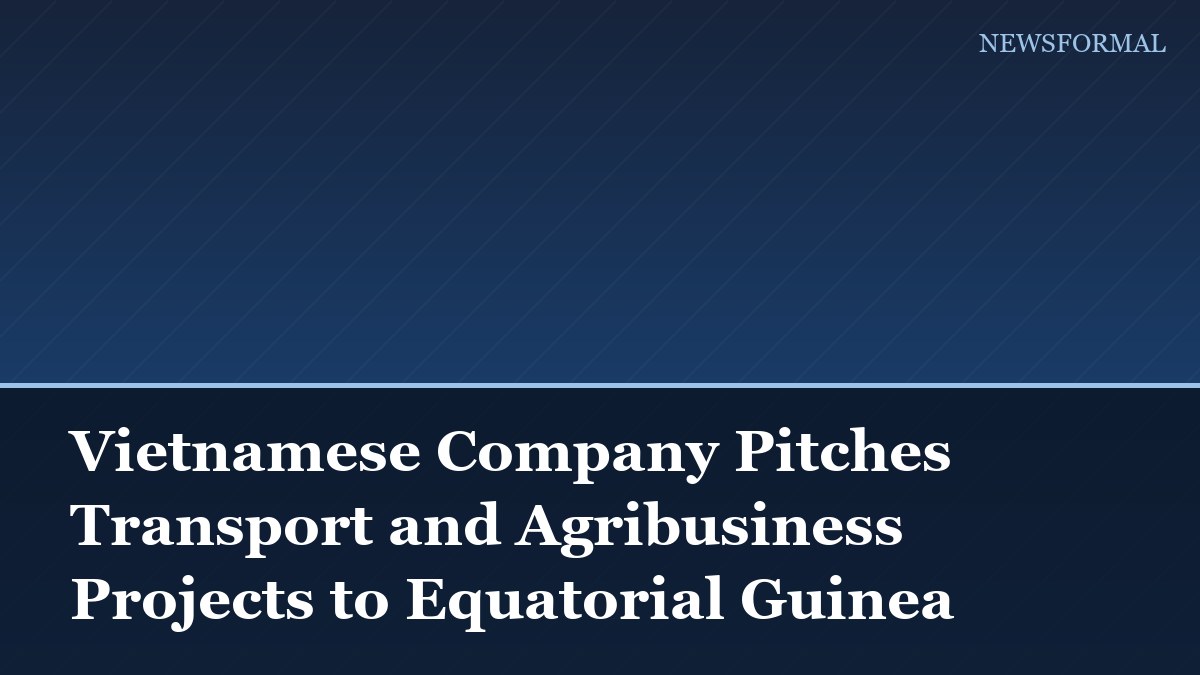 Vietnamese Company Pitches Transport and Agribusiness Projects to Equatorial Guinea