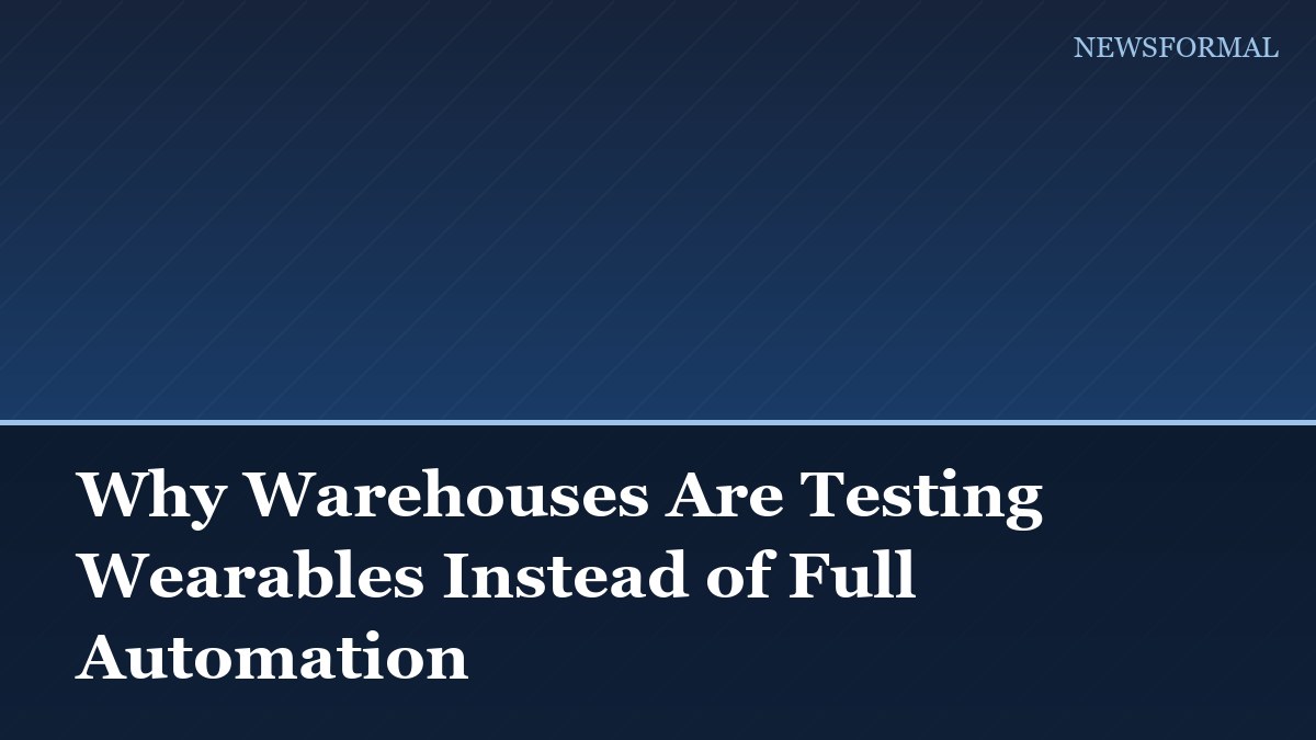 Why Warehouses Are Testing Wearables Instead of Full Automation