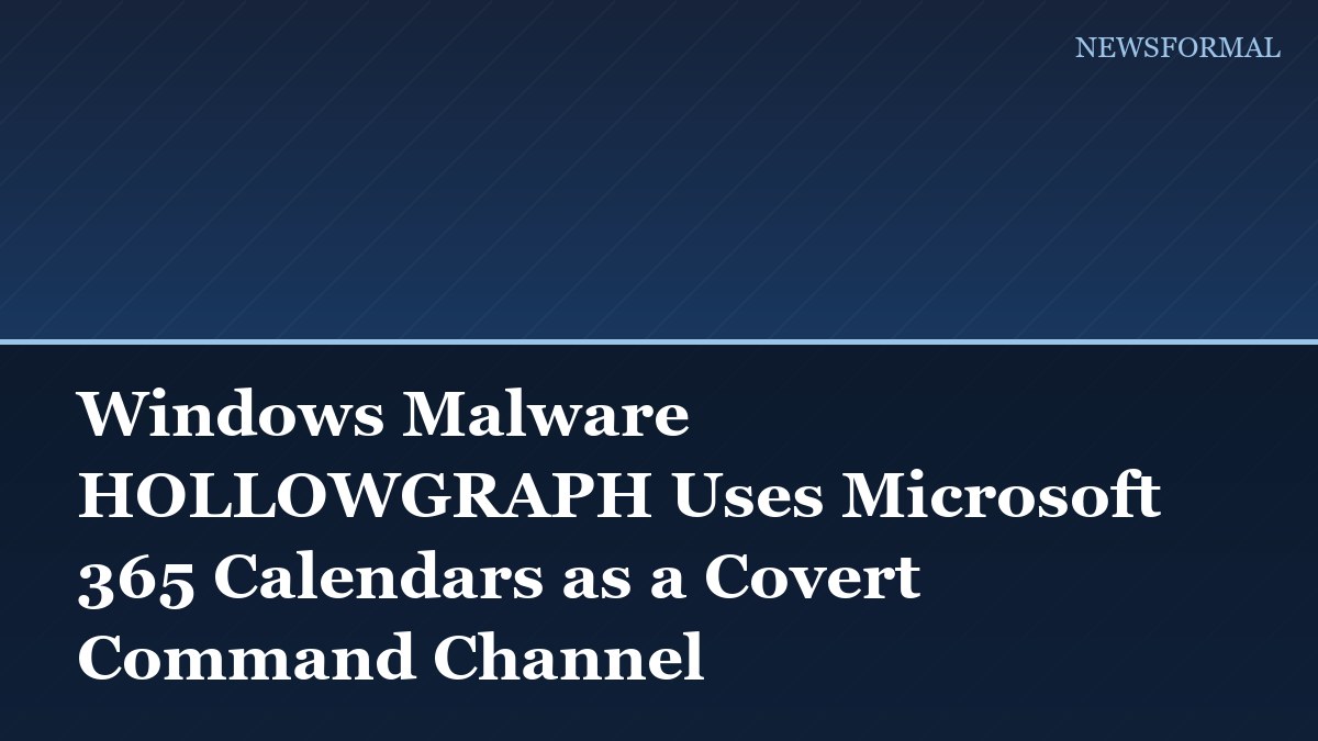 Windows Malware HOLLOWGRAPH Uses Microsoft 365 Calendars as a Covert Command Channel