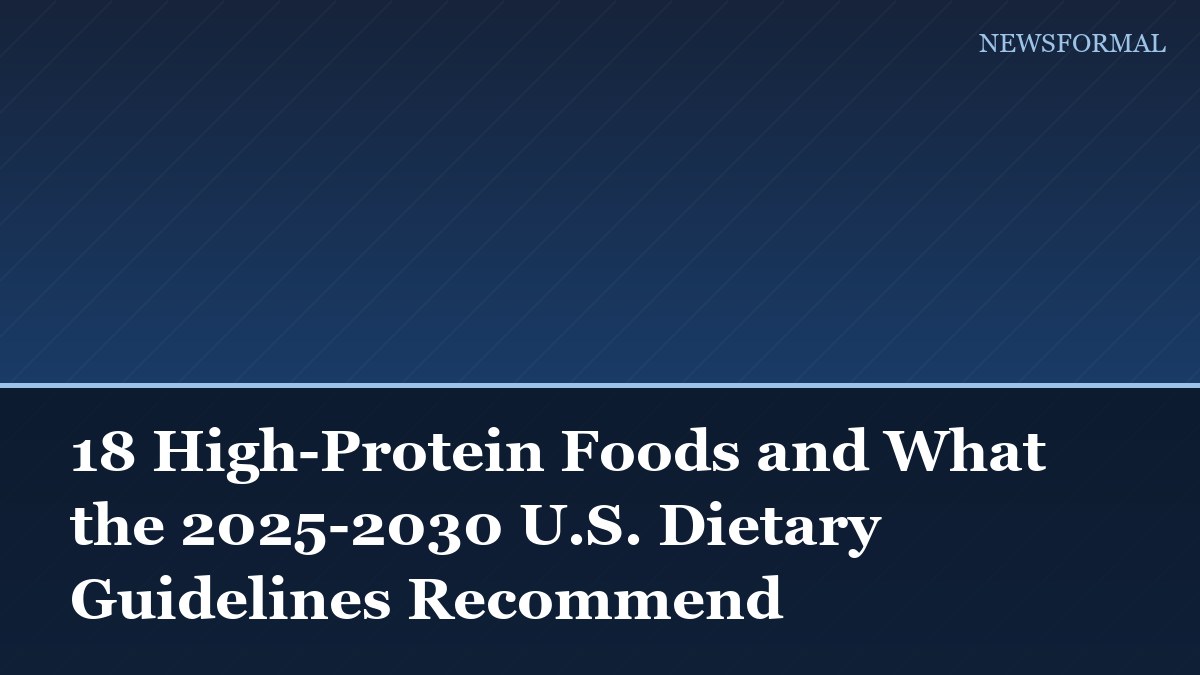 18 High-Protein Foods and What the 2025-2030 U.S. Dietary Guidelines Recommend