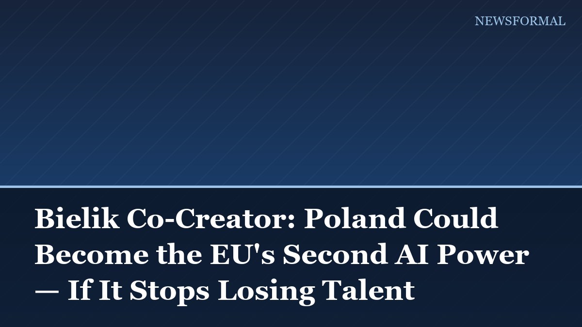 Bielik Co-Creator: Poland Could Become the EU's Second AI Power — If It Stops Losing Talent