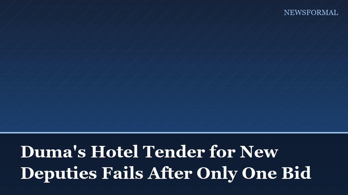 Duma's Hotel Tender for New Deputies Fails After Only One Bid