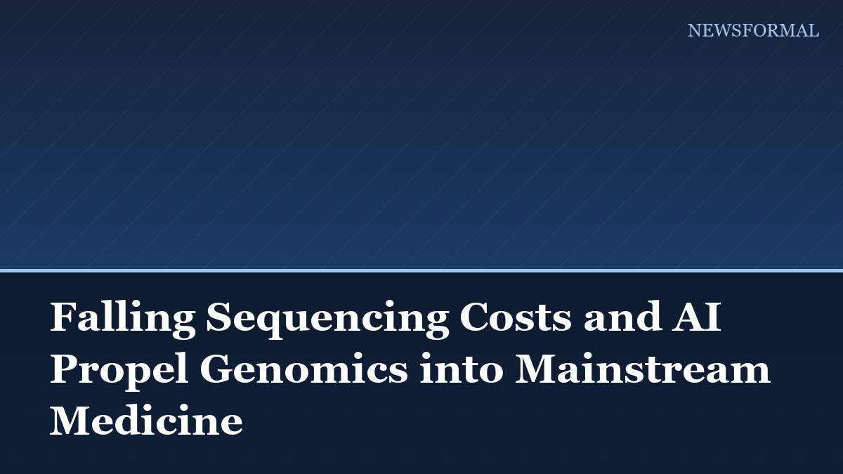 Falling Sequencing Costs and AI Propel Genomics into Mainstream Medicine