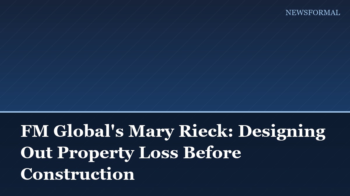 FM Global's Mary Rieck: Designing Out Property Loss Before Construction