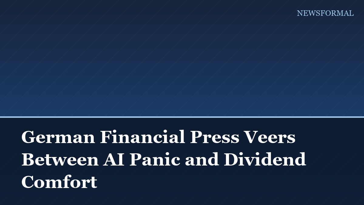 German Financial Press Veers Between AI Panic and Dividend Comfort