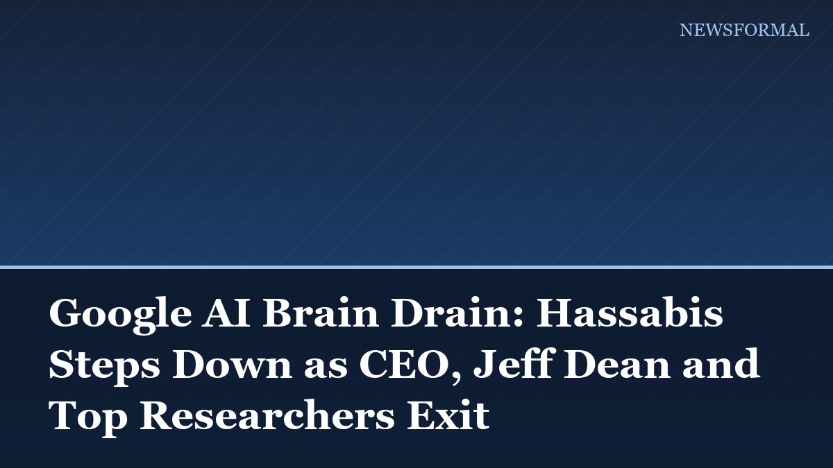 Google AI Brain Drain: Hassabis Steps Down as CEO, Jeff Dean and Top Researchers Exit