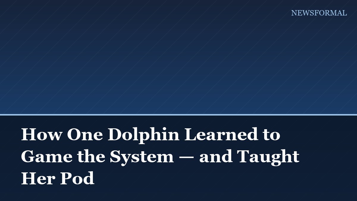 How One Dolphin Learned to Game the System — and Taught Her Pod