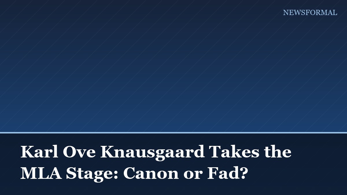 Karl Ove Knausgaard Takes the MLA Stage: Canon or Fad?