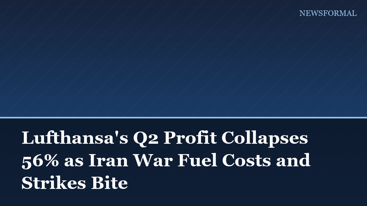Lufthansa's Q2 Profit Collapses 56% as Iran War Fuel Costs and Strikes Bite