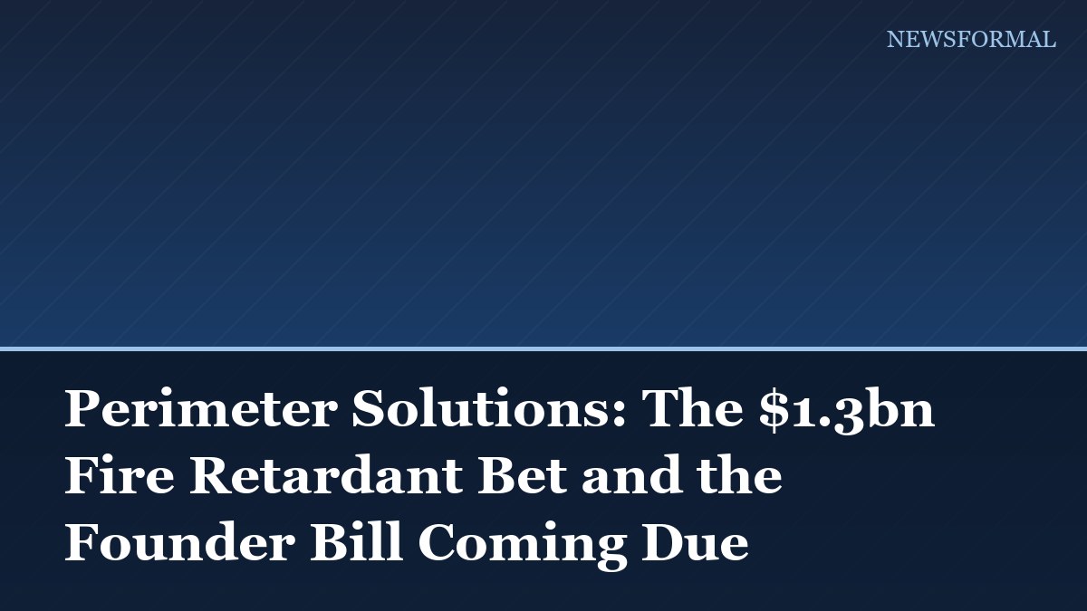 Perimeter Solutions: The $1.3bn Fire Retardant Bet and the Founder Bill Coming Due