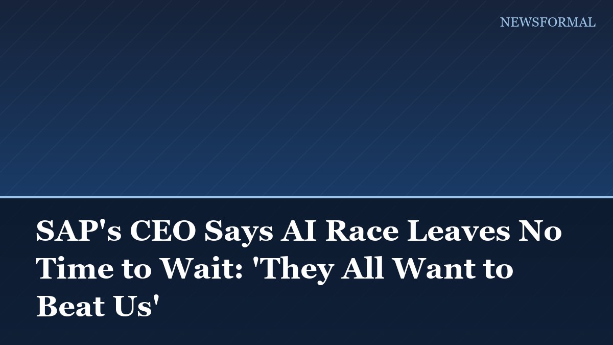 SAP's CEO Says AI Race Leaves No Time to Wait: 'They All Want to Beat Us'