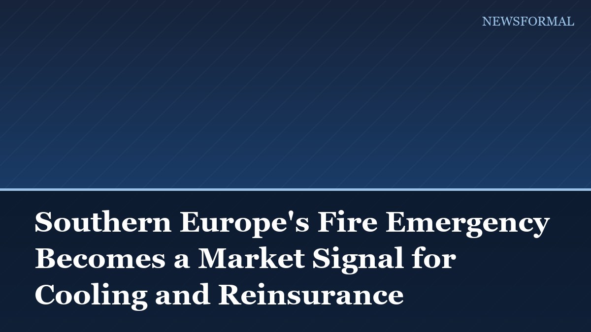 Southern Europe's Fire Emergency Becomes a Market Signal for Cooling and Reinsurance