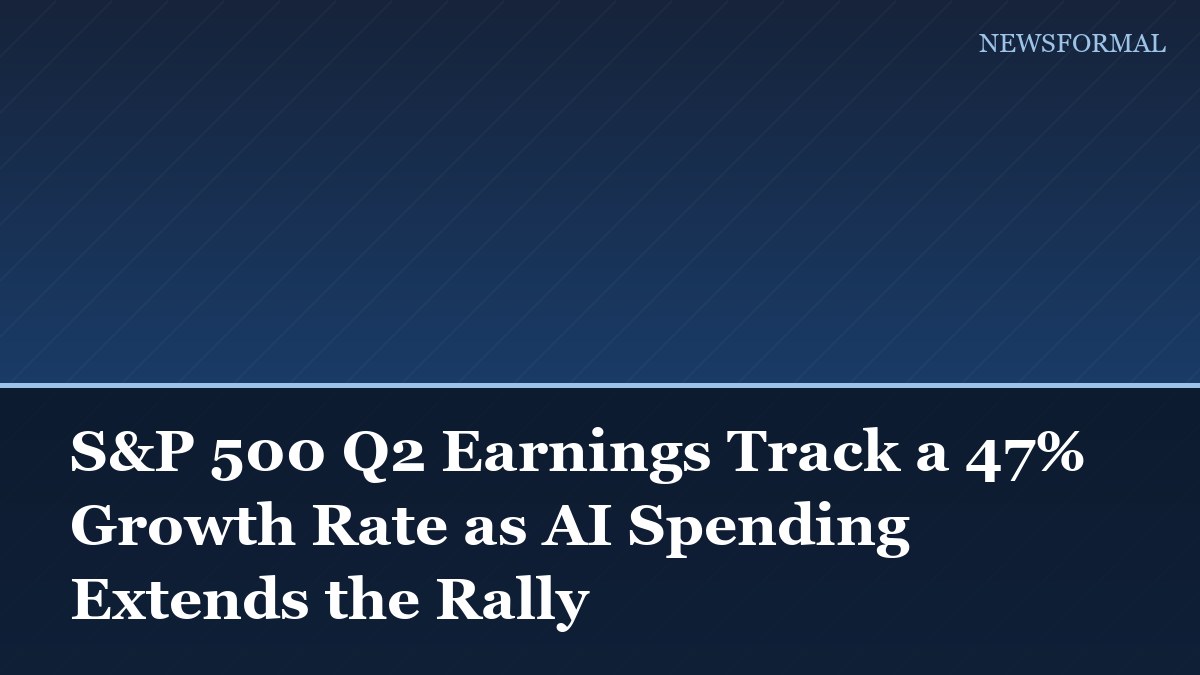 S&P 500 Q2 Earnings Track a 47% Growth Rate as AI Spending Extends the Rally