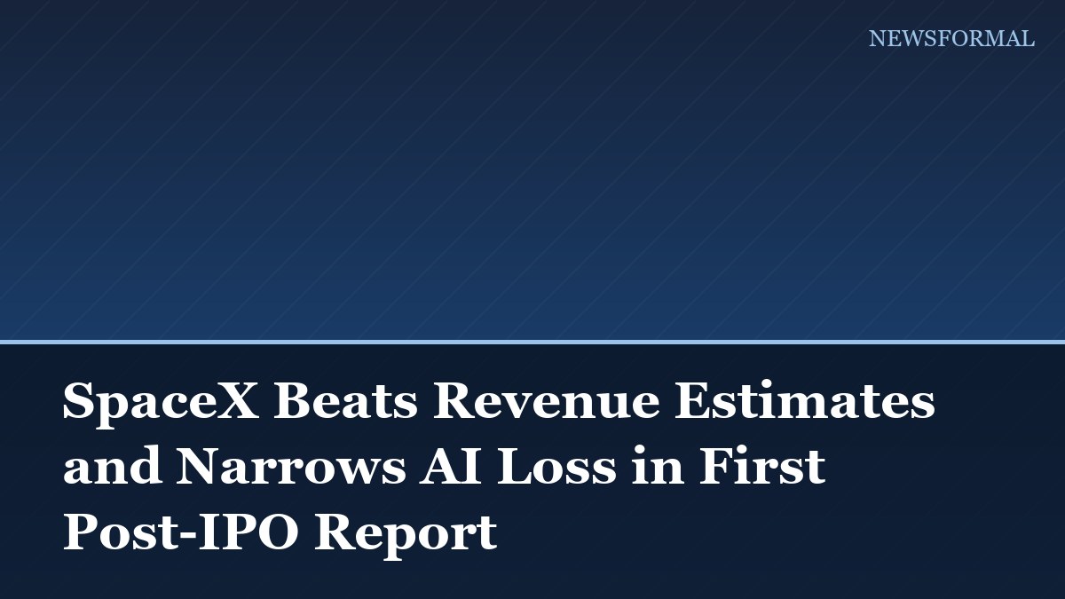SpaceX Beats Revenue Estimates and Narrows AI Loss in First Post-IPO Report
