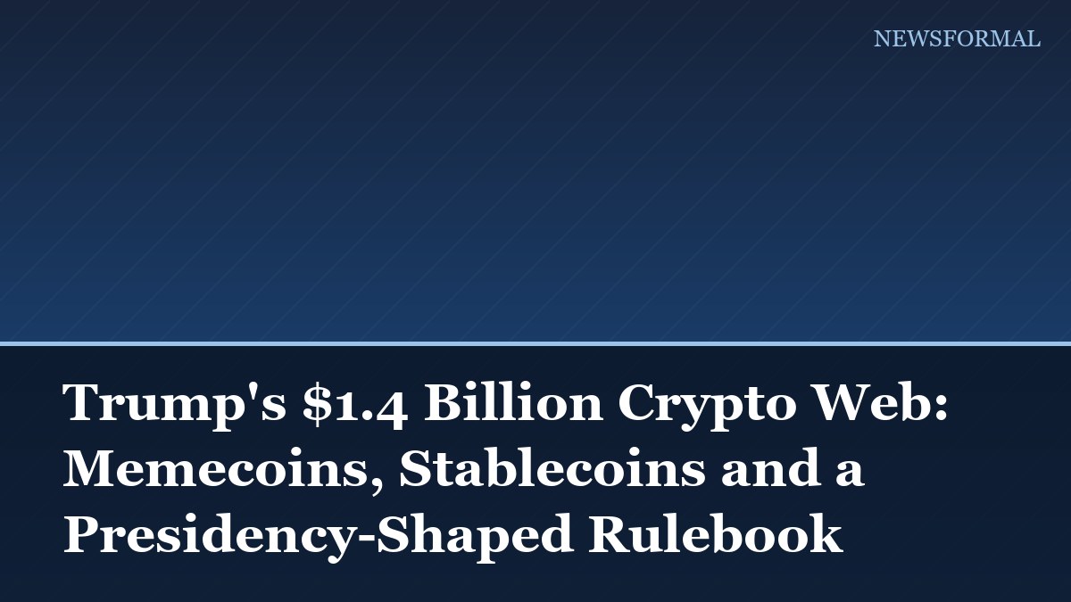 Trump's $1.4 Billion Crypto Web: Memecoins, Stablecoins and a Presidency-Shaped Rulebook