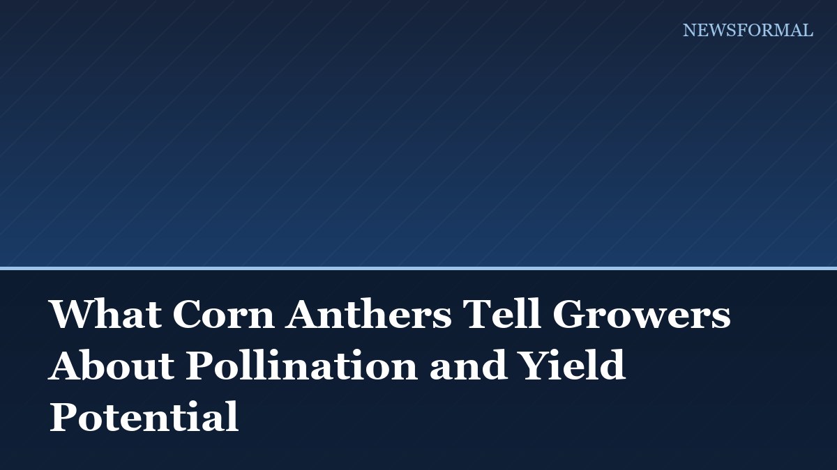What Corn Anthers Tell Growers About Pollination and Yield Potential