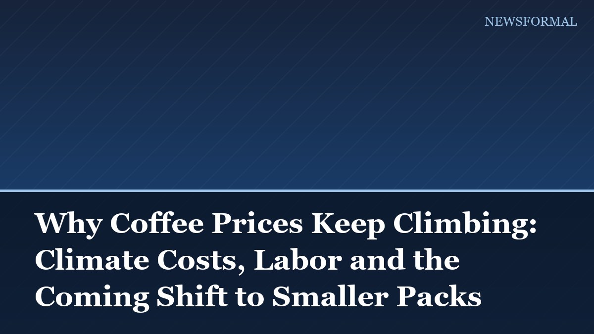 Why Coffee Prices Keep Climbing: Climate Costs, Labor and the Coming Shift to Smaller Packs