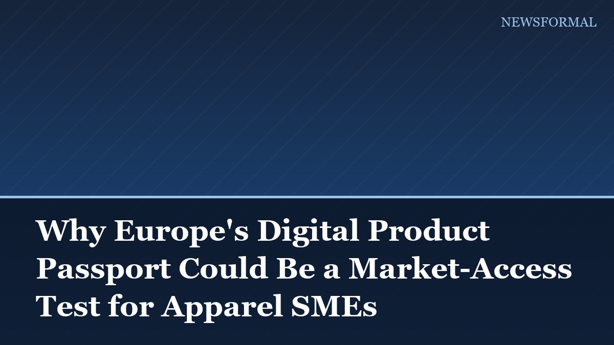 Why Europe's Digital Product Passport Could Be a Market-Access Test for Apparel SMEs
