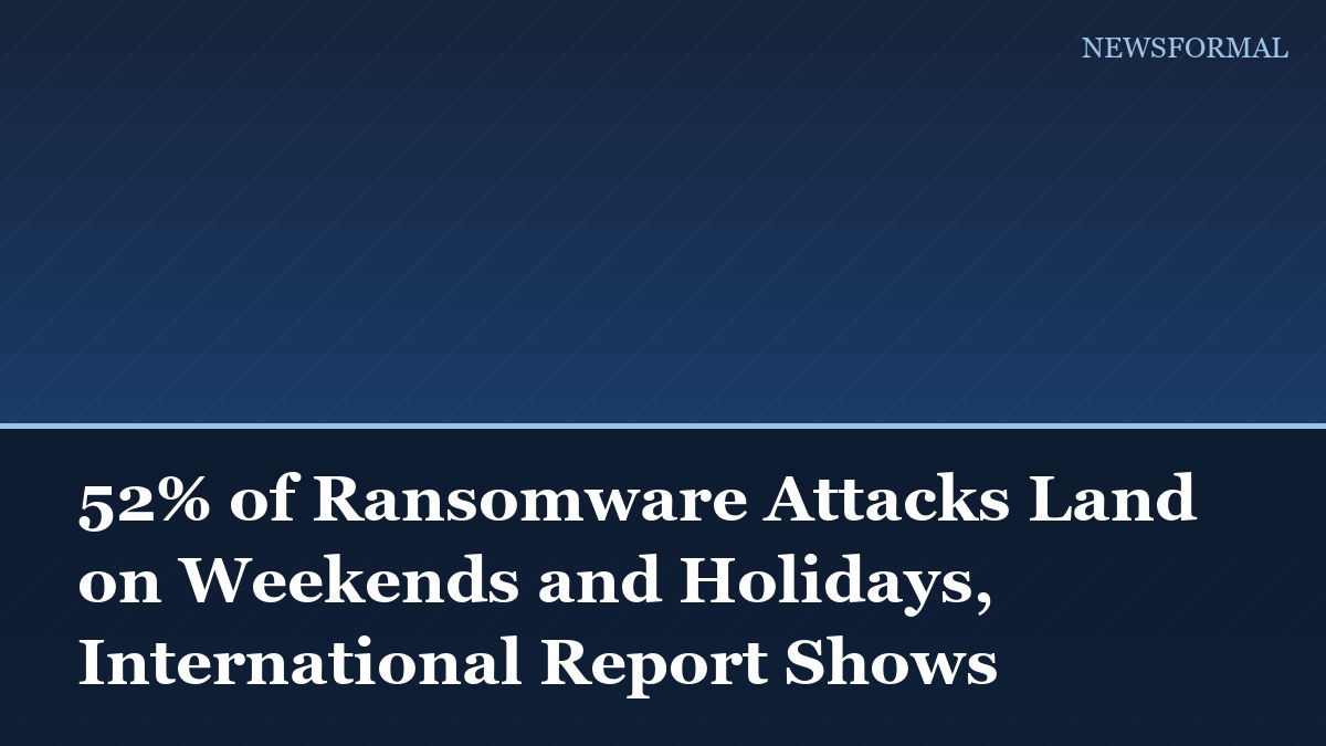 52% of Ransomware Attacks Land on Weekends and Holidays, International Report Shows